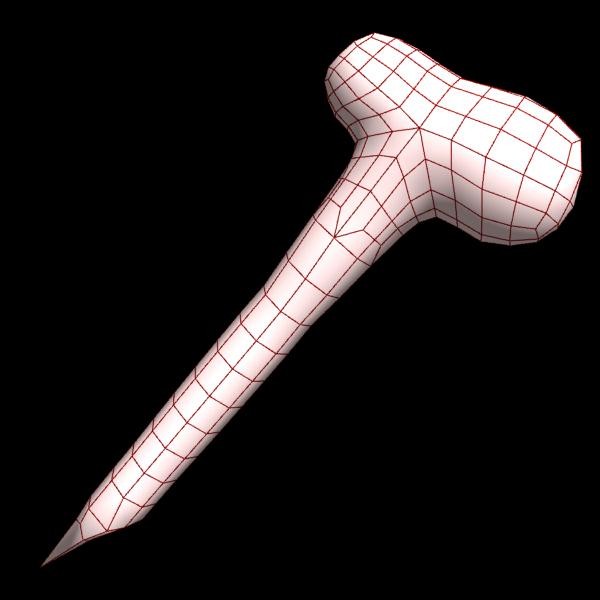 3d prehistoric bone knife model - Prehistoric Bone Knife... by The Freak Factory